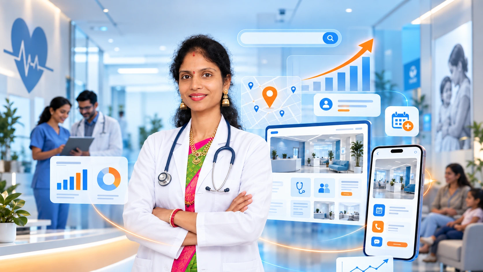 Healthcare digital marketing services for hospitals clinics doctors and diagnostic centres by ReachOmex